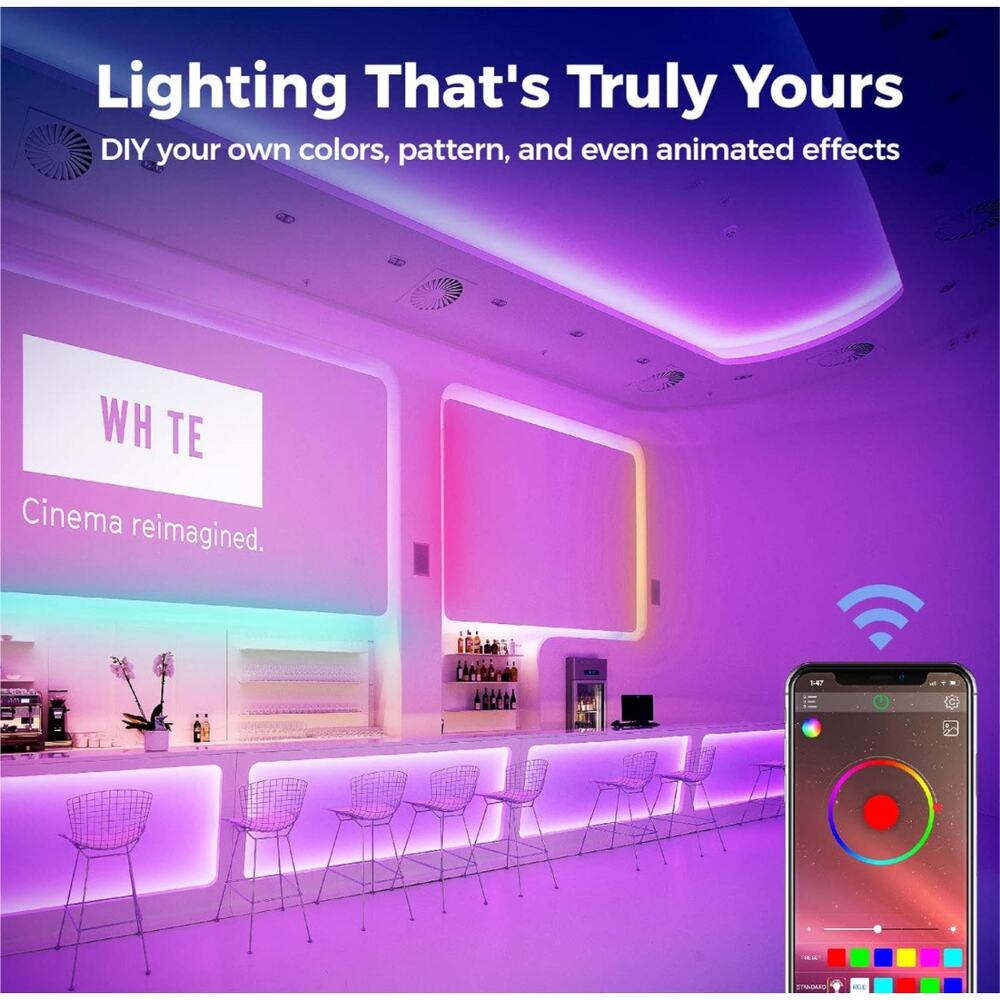 RGB-IC LED Rope Light - Dynamic Neon Rope Light with Remote, - Picture 5 of 7